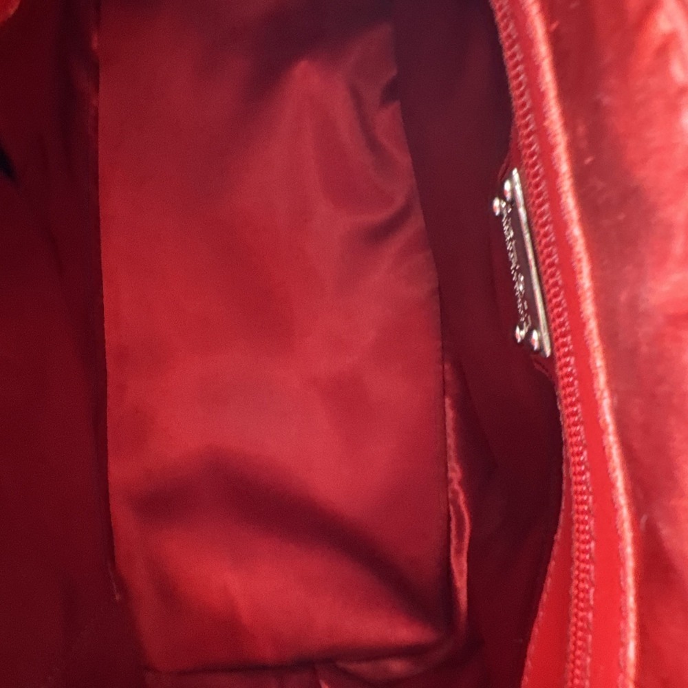 Pulicati Red Italian Leather Dome Bag - Picture 7 of 8
